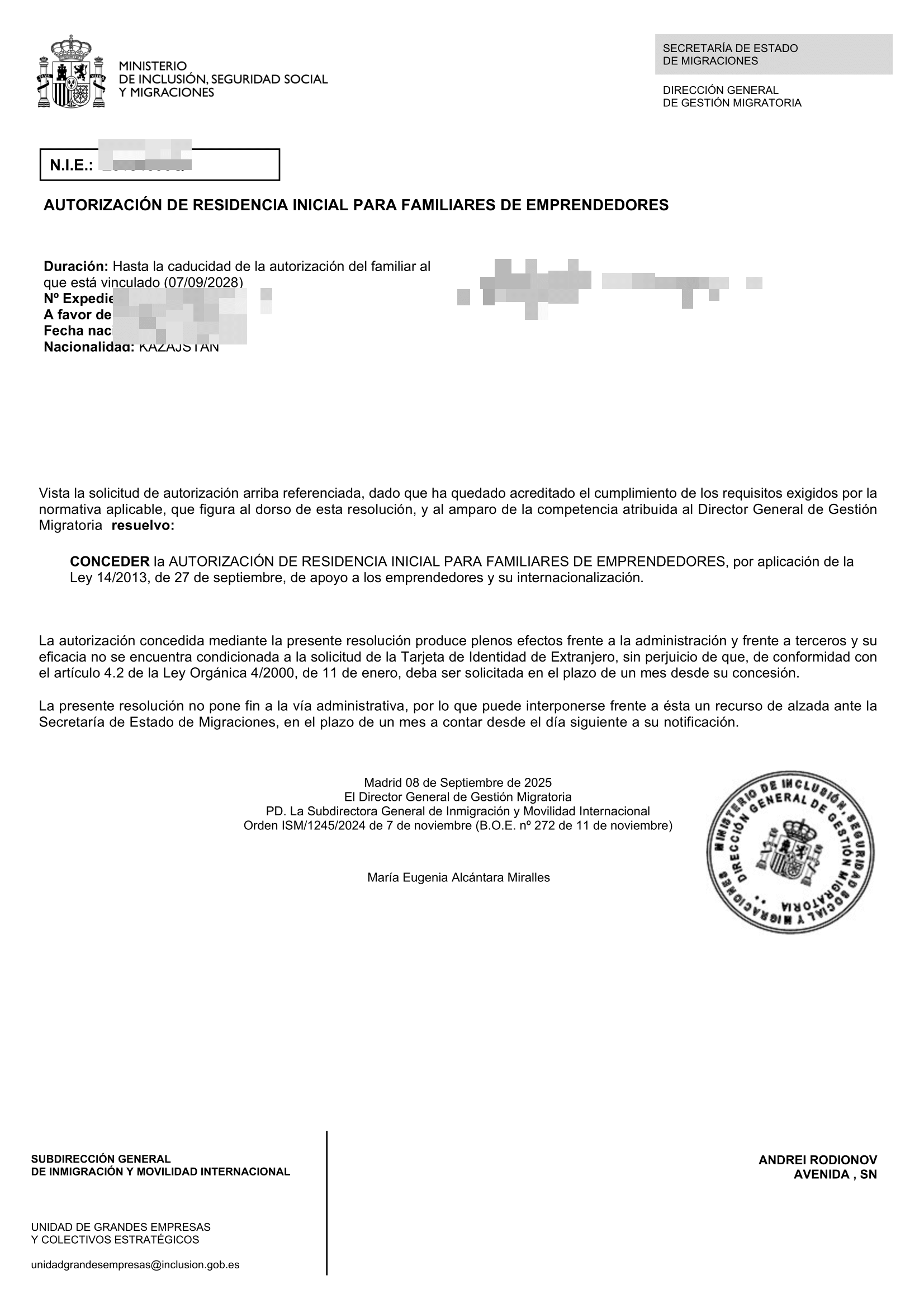 Digital Nomad Visa approval