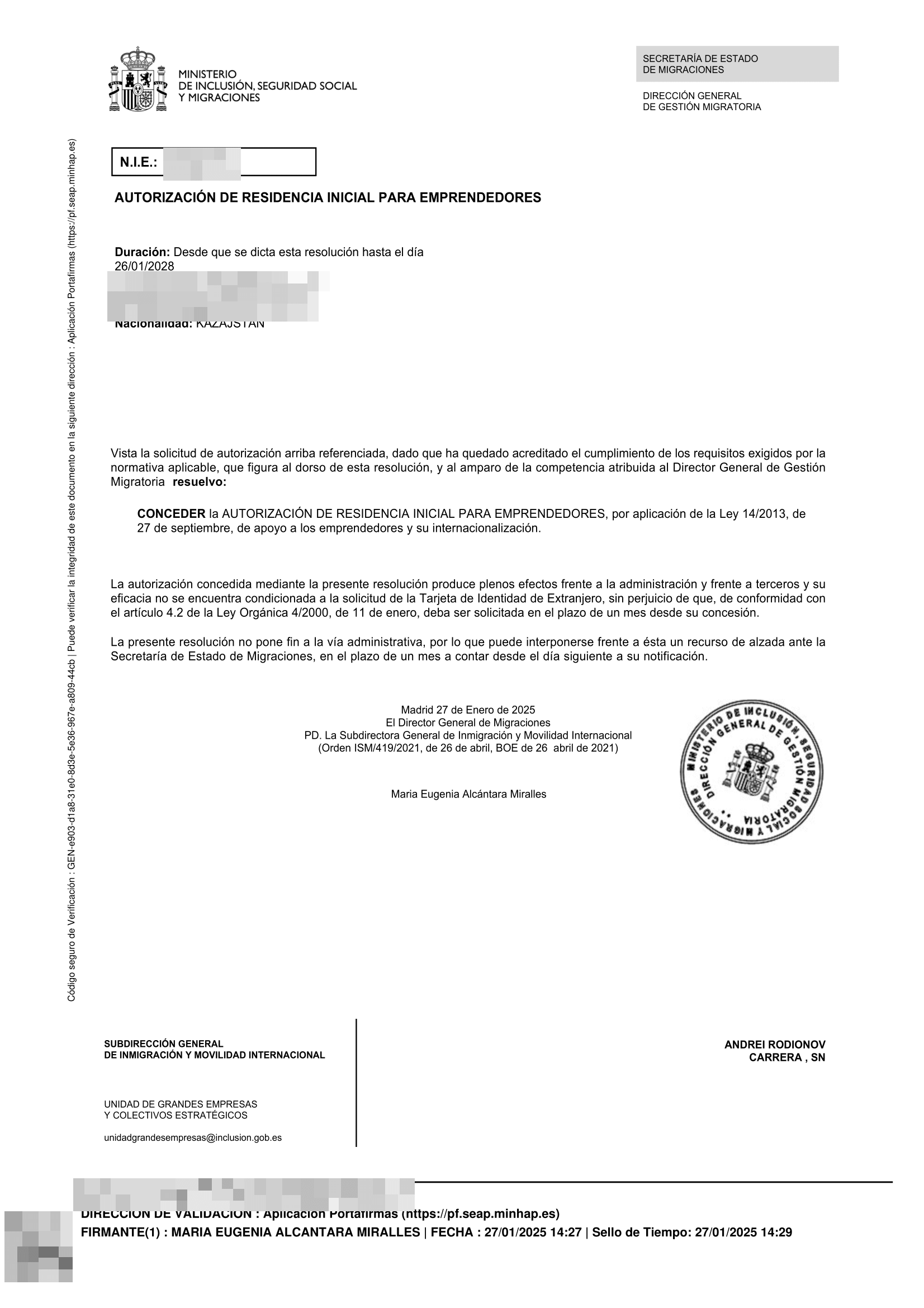 Digital Nomad Visa approval