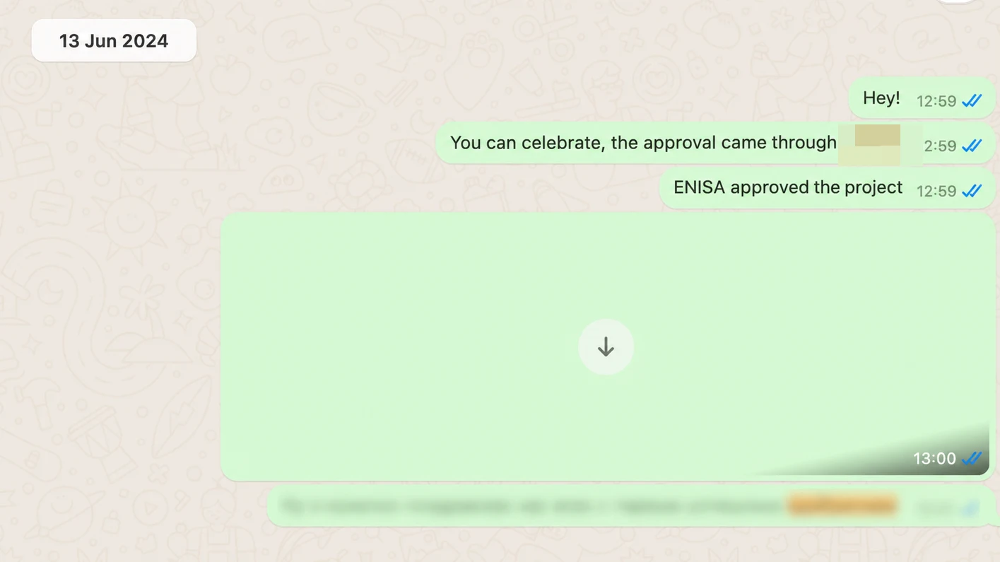Screenshot of a client conversation with EspañaGo