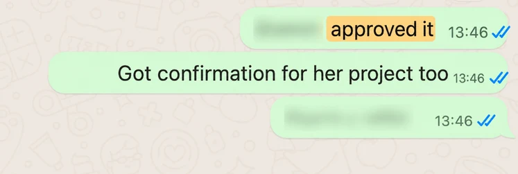Screenshot of a client conversation with EspañaGo